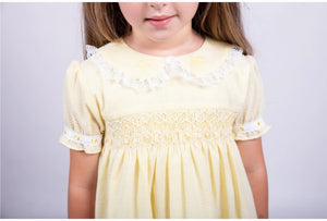 BEAU KIDS LEMON SMOCK DRESS
