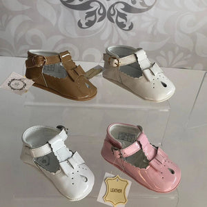 Beau Kid Girls white leather pre walker